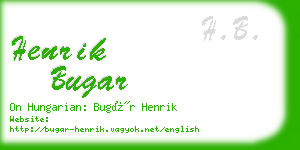 henrik bugar business card